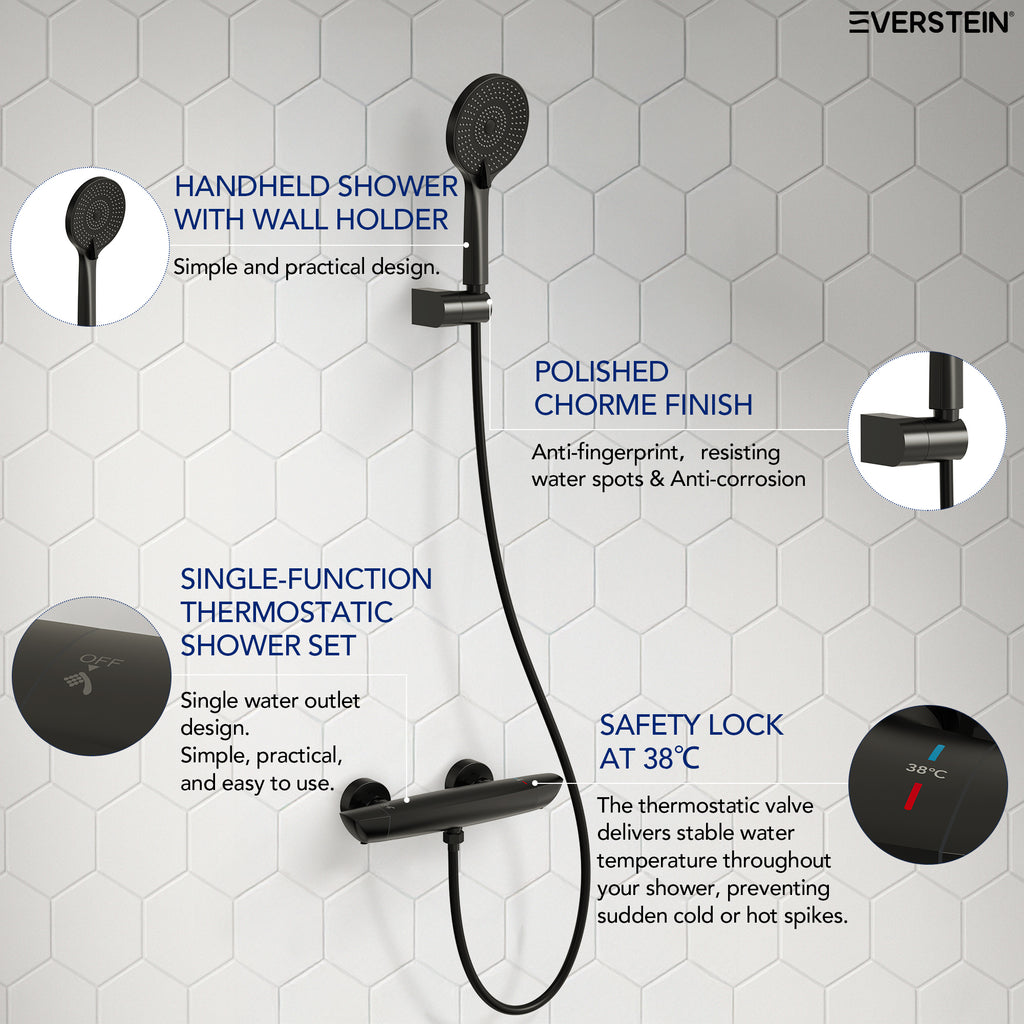 EVERSTEIN Thermostatic Shower Mixer with Hand Shower