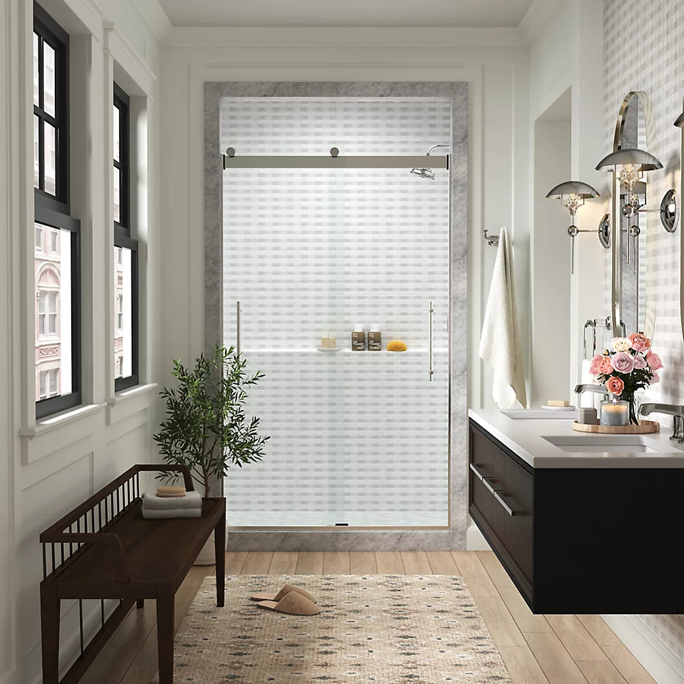 VERSTEIN Soft Close Bypass Double Sliding Shower Door