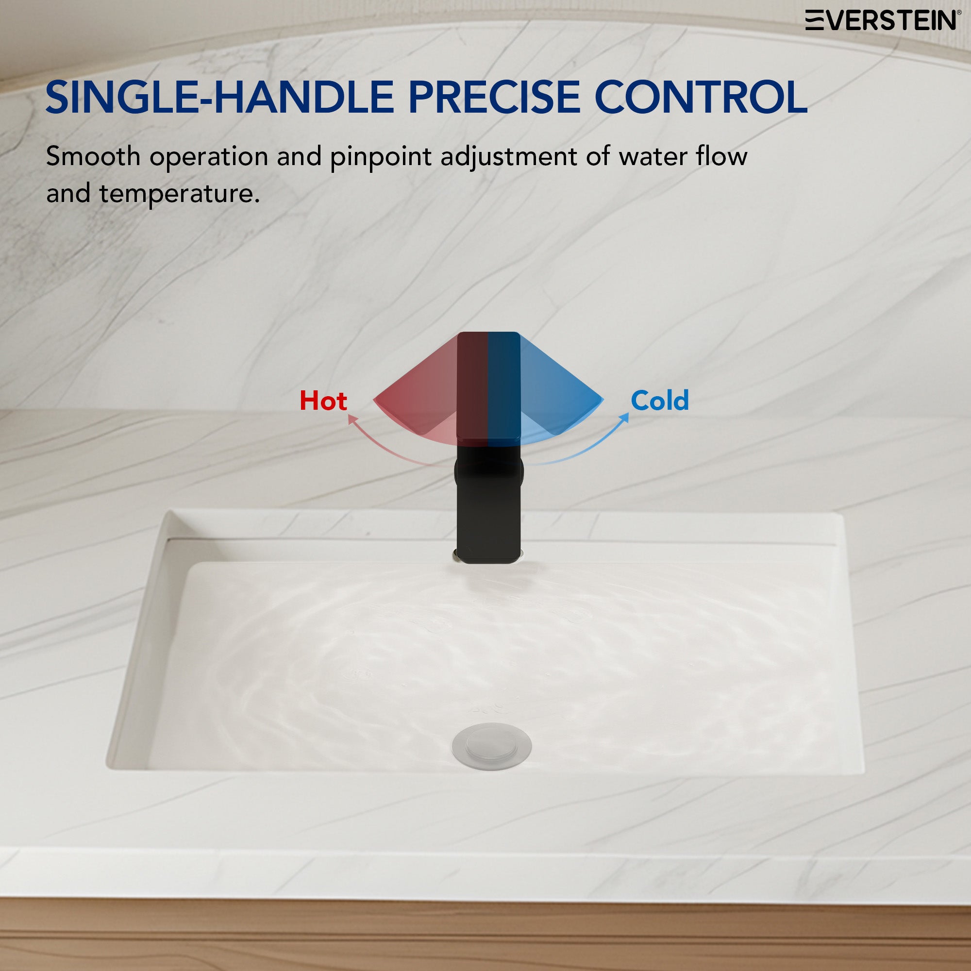 EVERSTEIN Single-Hole Bathroom Sink Faucet