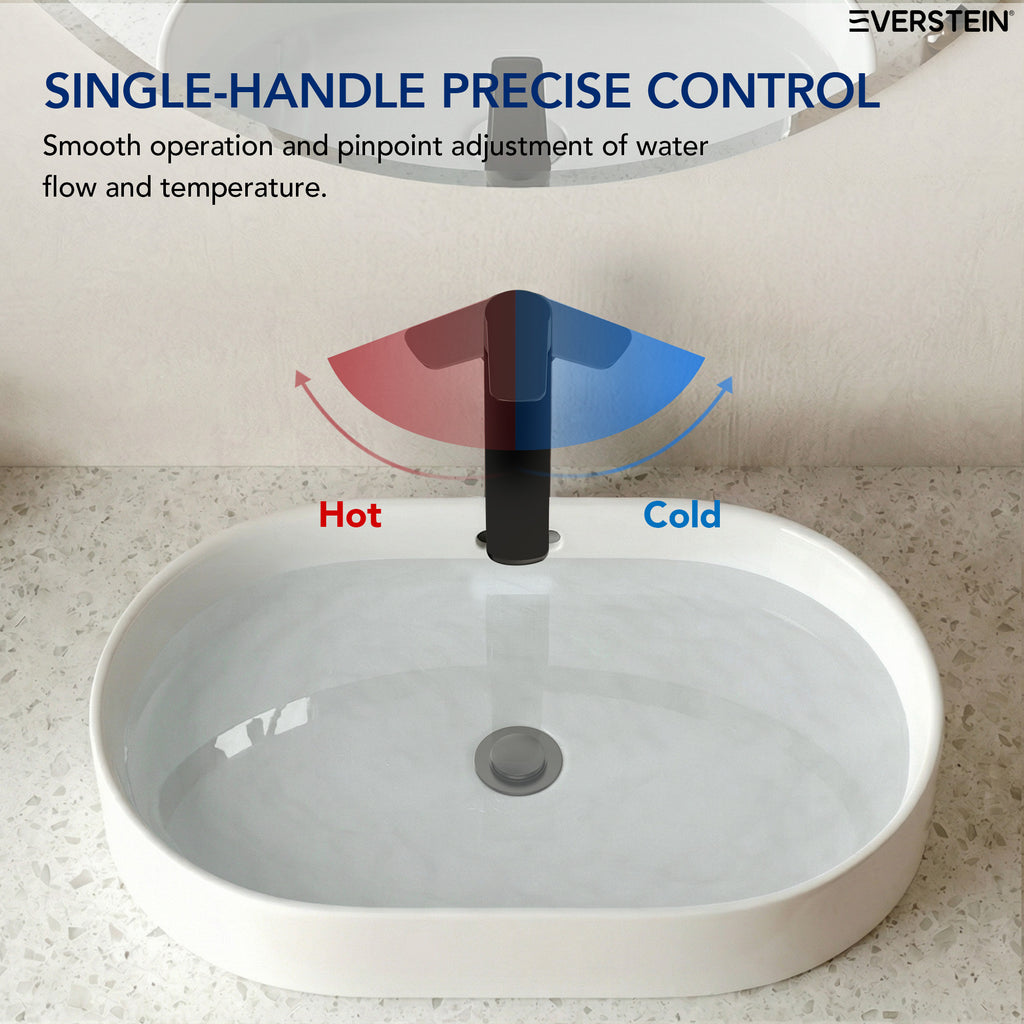 EVERSTEIN Single-Handle Bathroom Vessel Sink Faucet