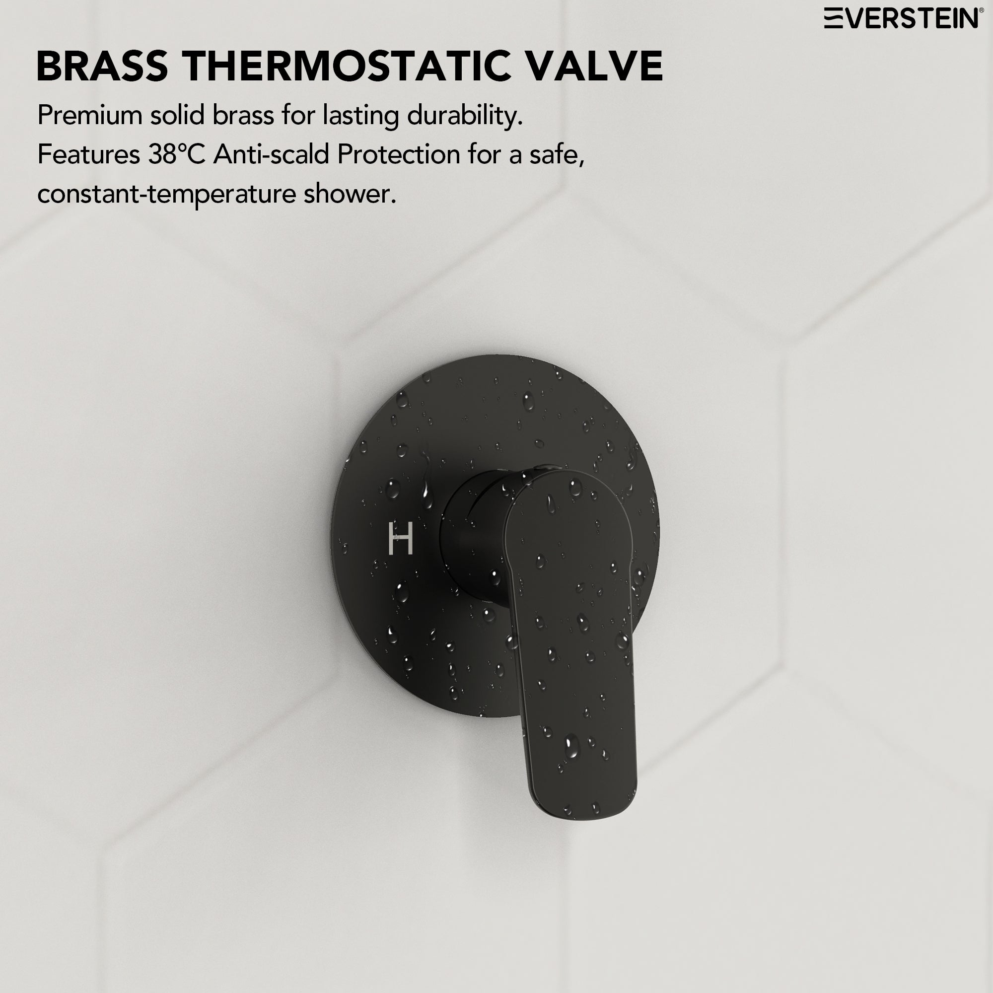EVERSTEIN Concealed Shower System with Rain Shower