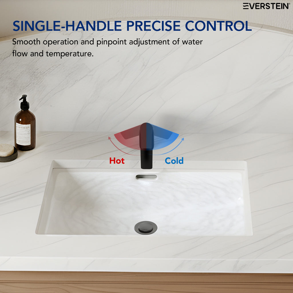 EVERSTEIN Bathroom Sink Faucet with Pop-Up Drain