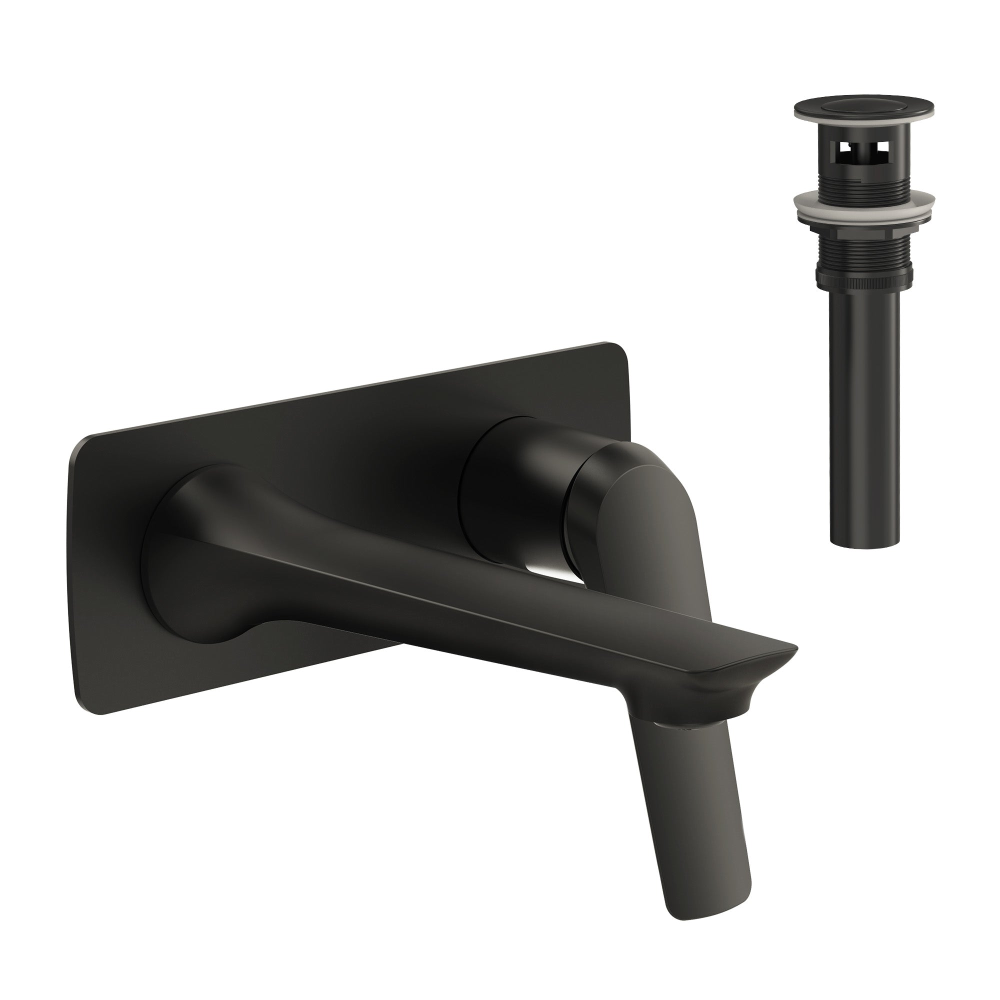 EVERSTEIN Wall Mounted Bathroom Sink Faucet with Single Handle