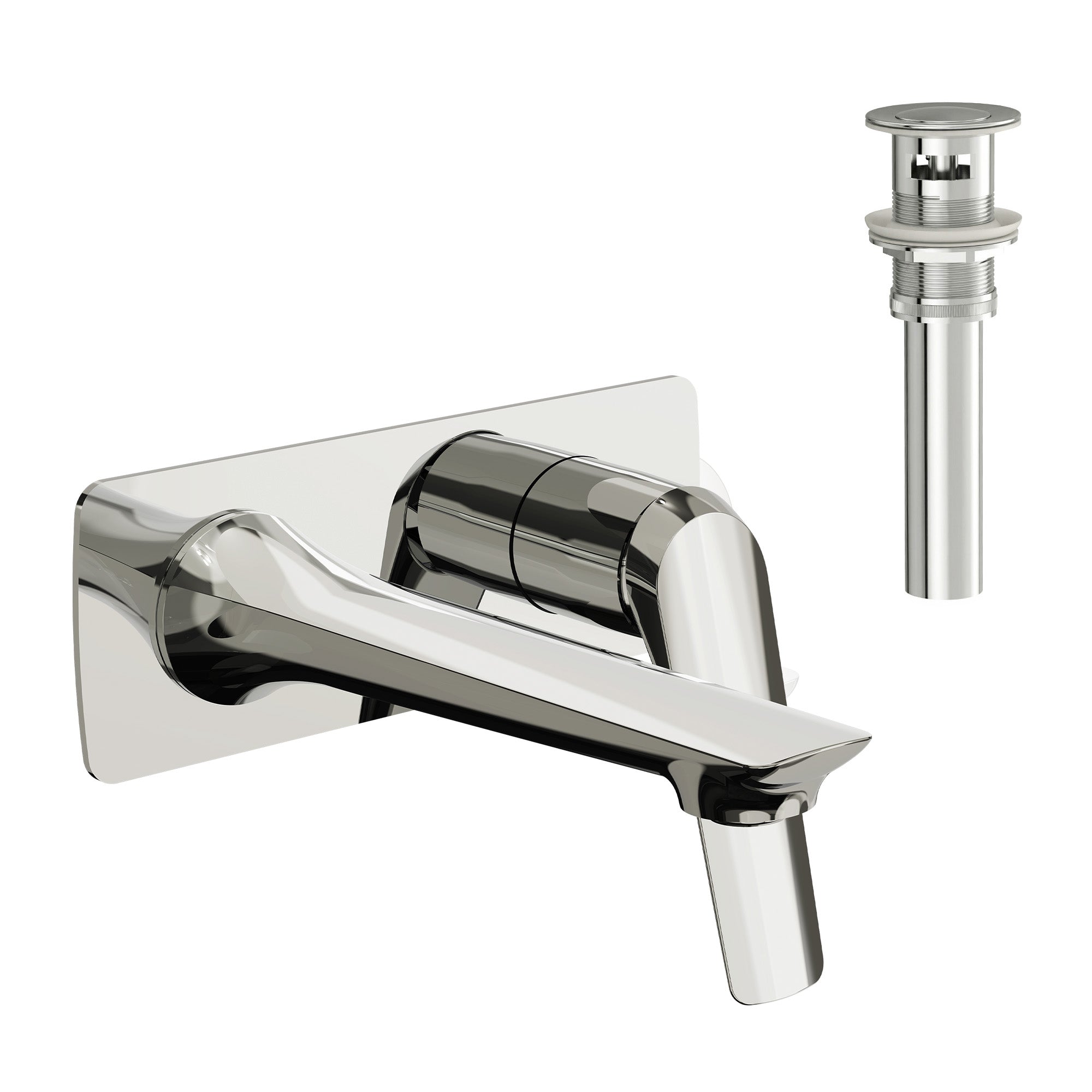 EVERSTEIN Wall Mounted Bathroom Sink Faucet with Single Handle
