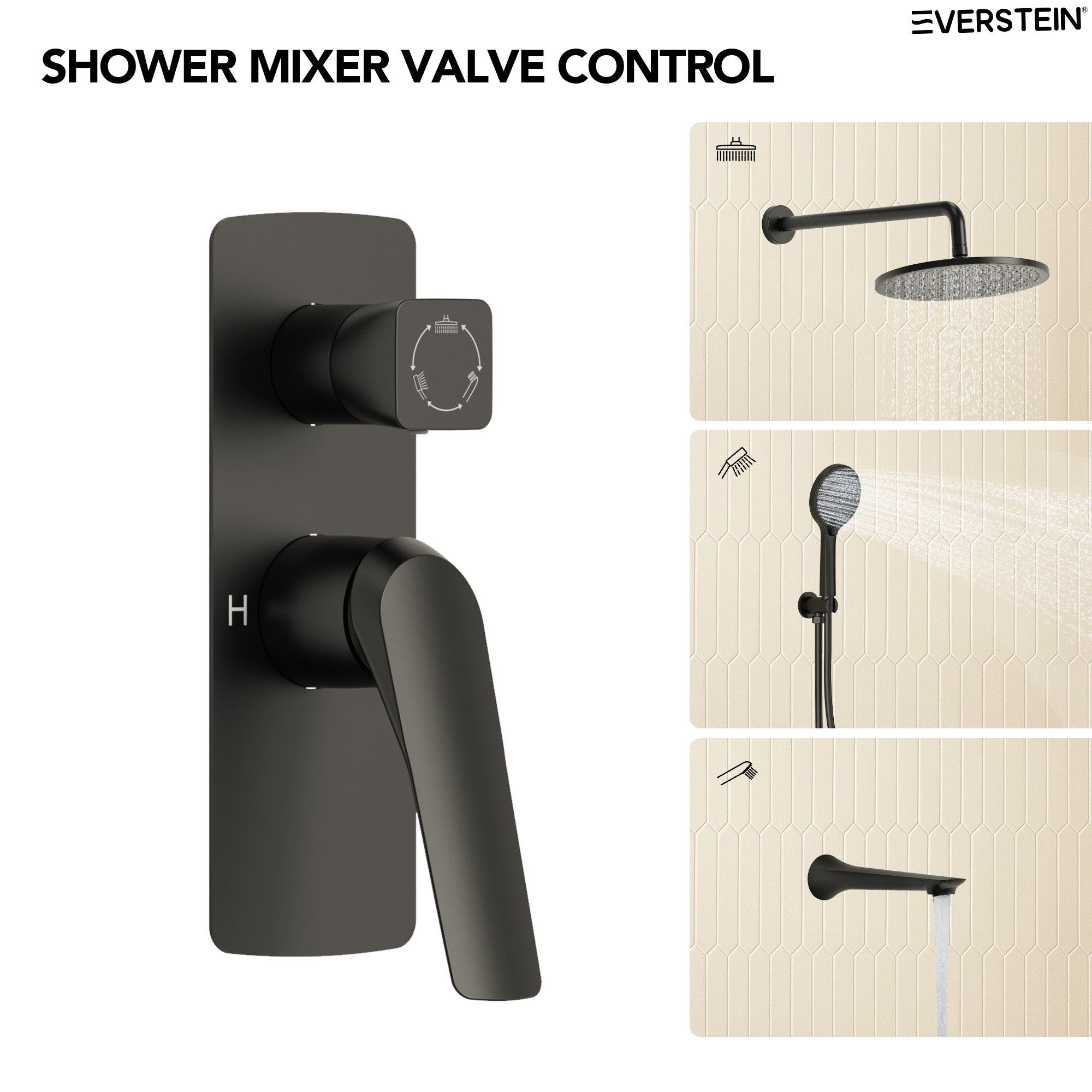 EVERSTEIN Concealed 3-Function Shower System