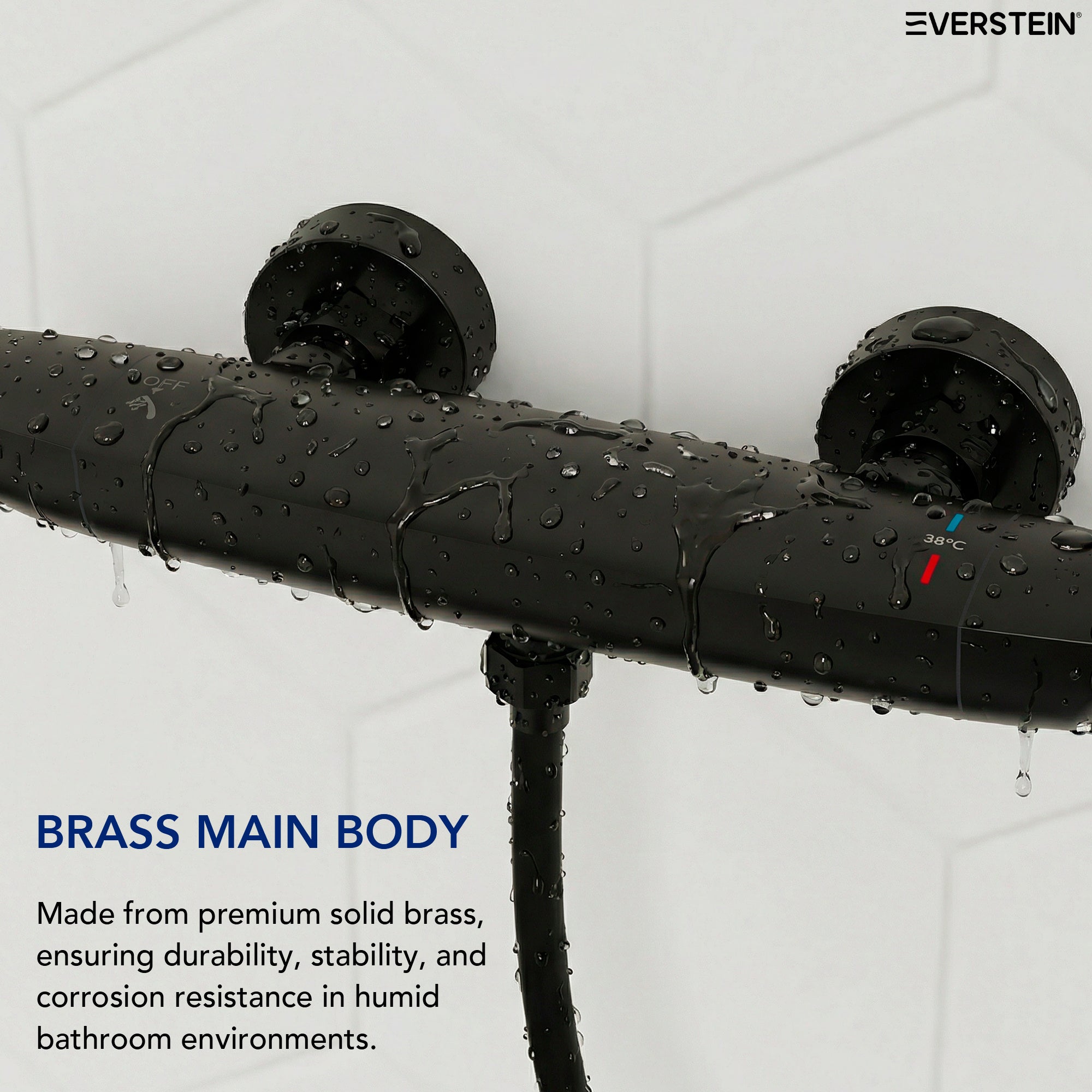 EVERSTEIN Thermostatic Shower Mixer with Hand Shower