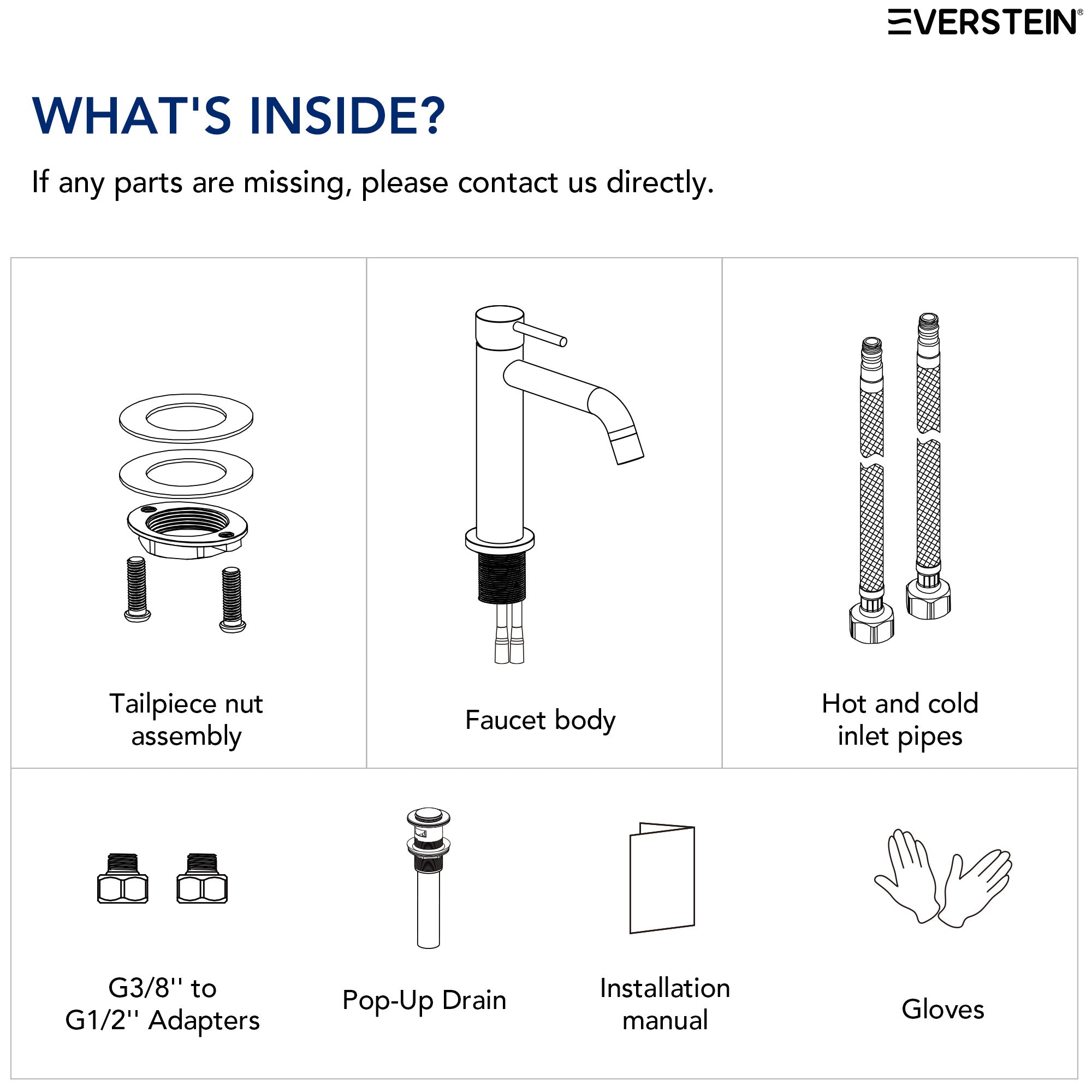 EVERSTEIN Modern Bathroom Sink Faucet