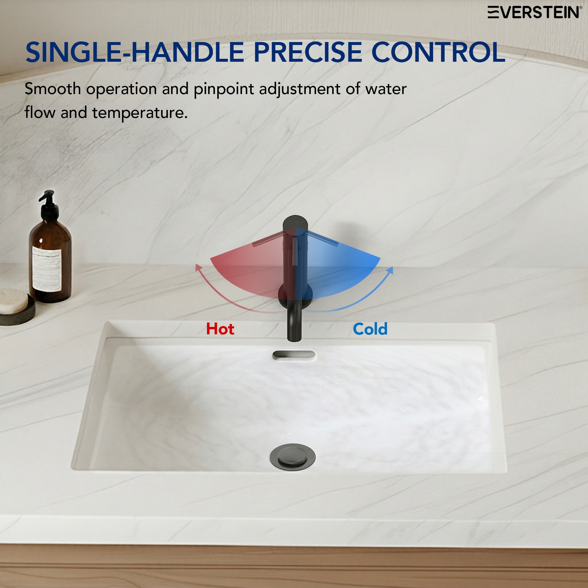 EVERSTEIN Modern Bathroom Sink Faucet