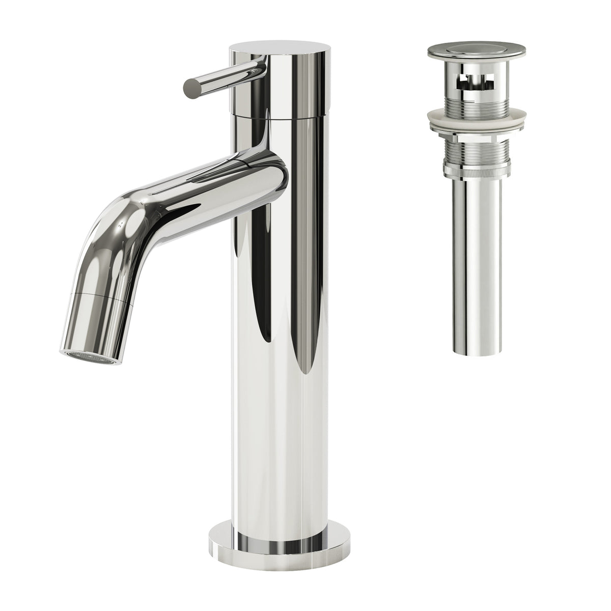 EVERSTEIN Wasserhahn Bad Waschtischarmatur: Pop-up, Messing, Ablauf (SFS-5001)