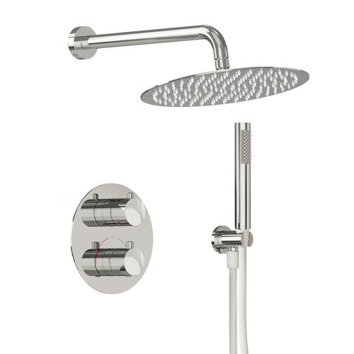 EVERSTEIN Unterputz Duscharmatur mit Thermostat Regendusche