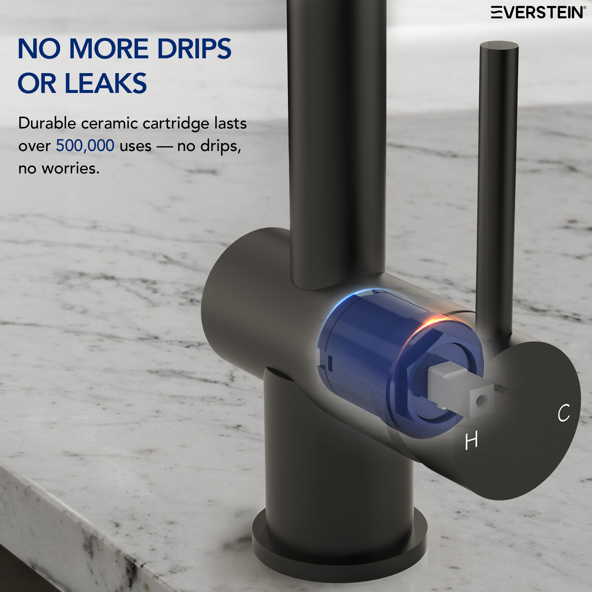 EVERSTEIN Single Handle Kitchen Faucet