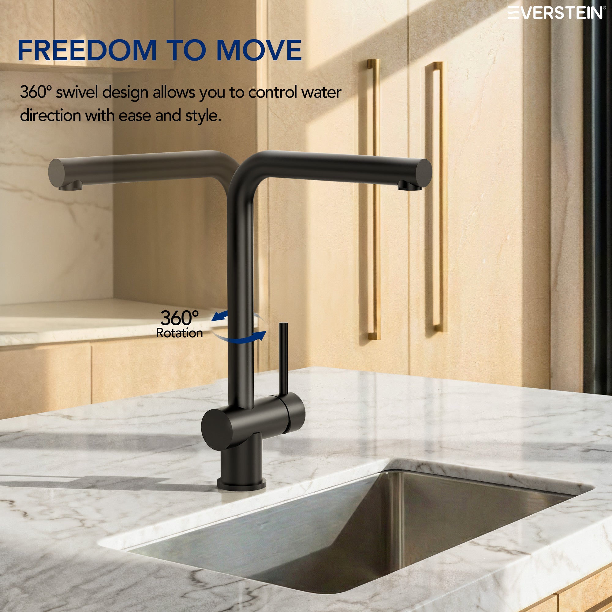 EVERSTEIN Single Handle Kitchen Faucet