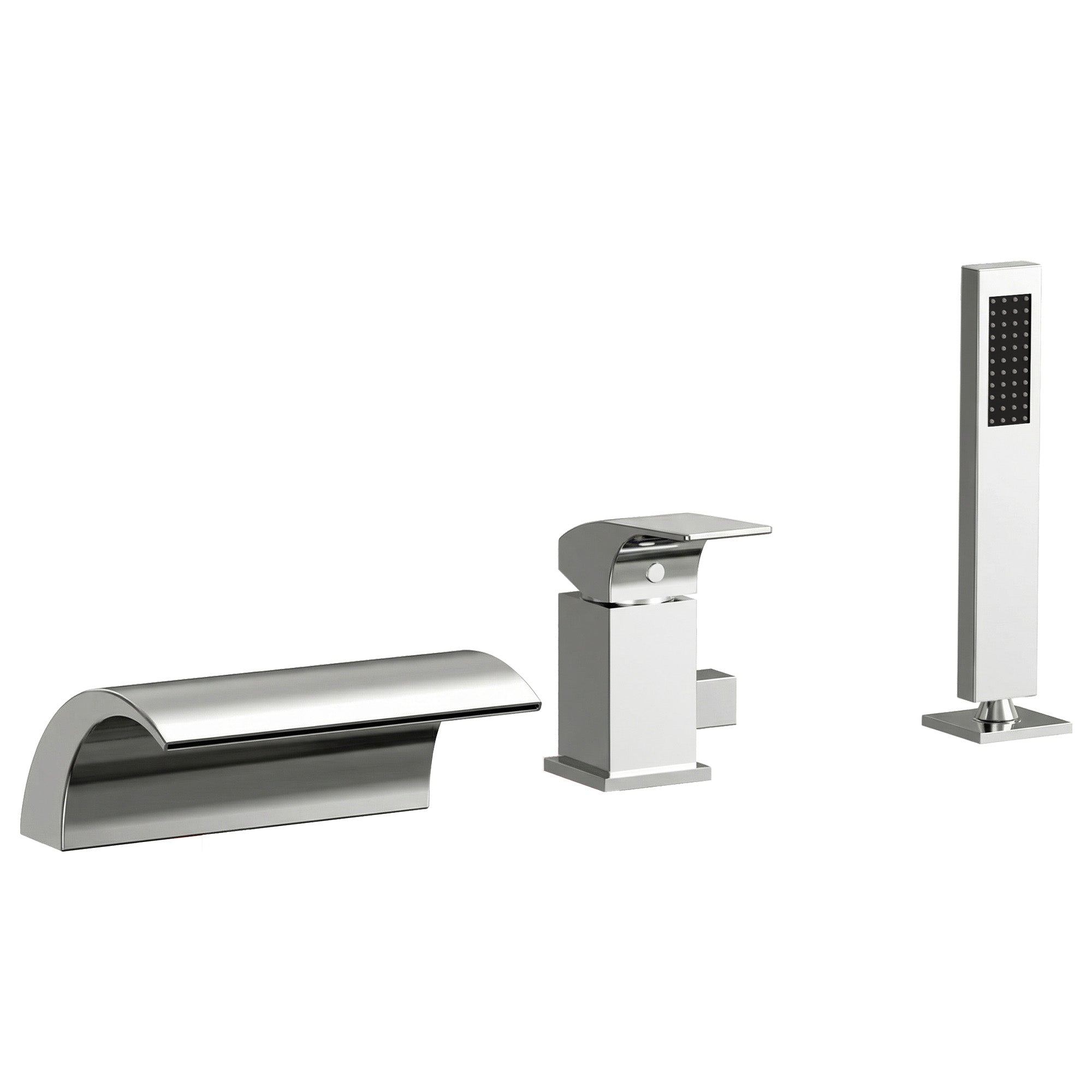 EVERSTEIN Waterfall Bathtub Faucet with Hand Shower
