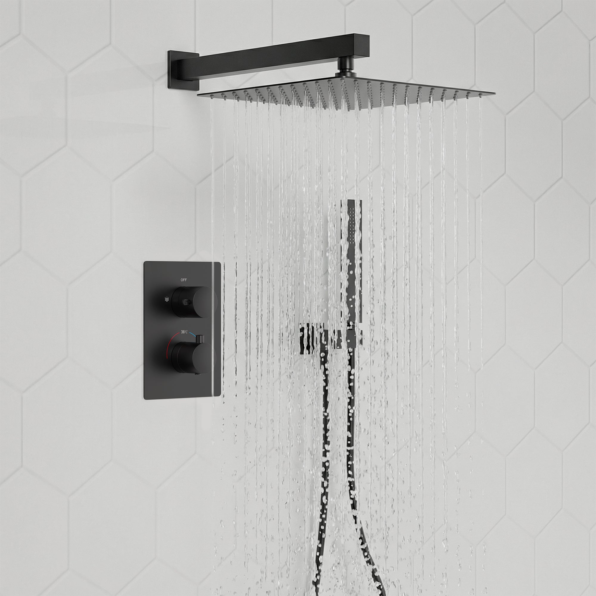 EVERSTEIN Thermostatic Shower System with Handheld