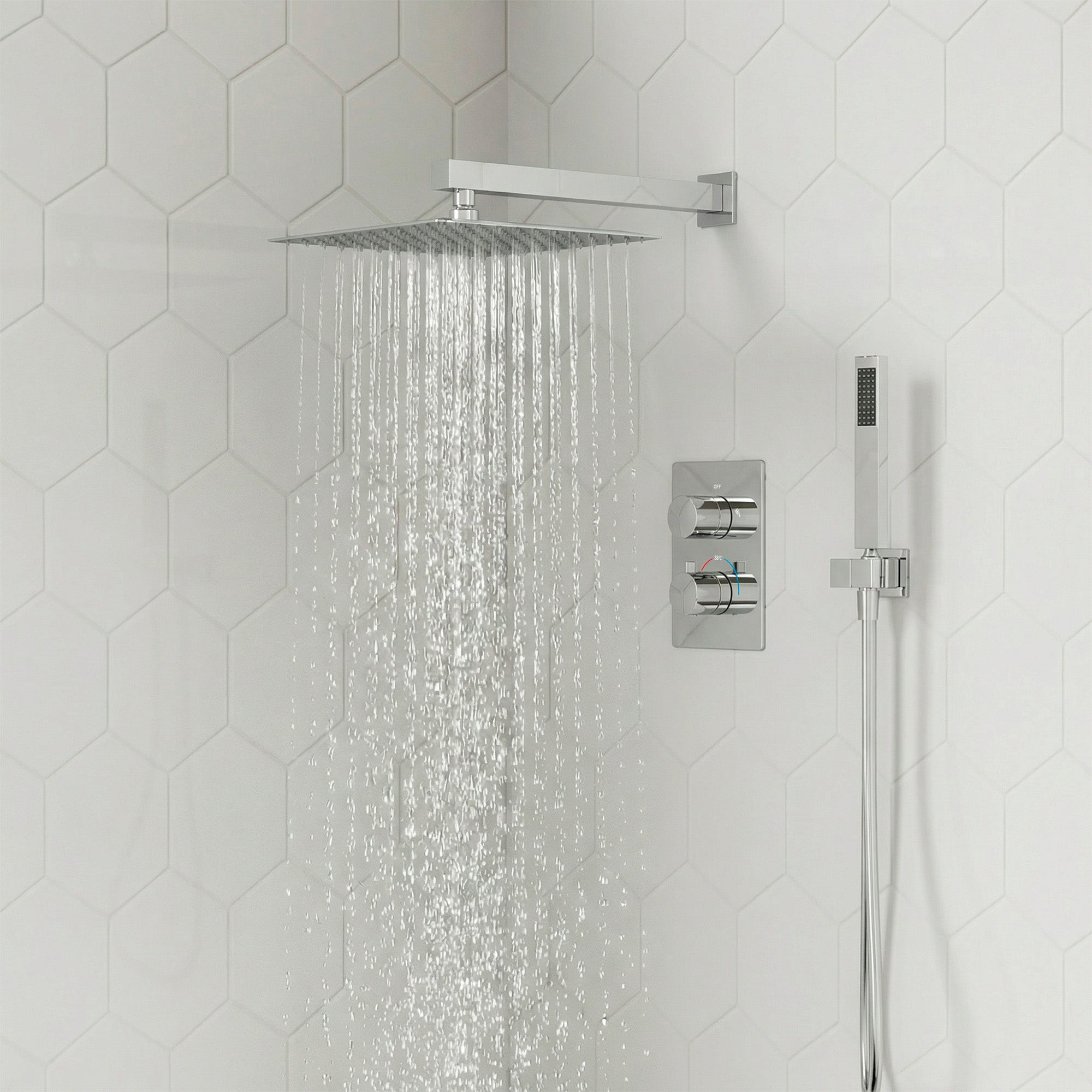 EVERSTEIN Thermostatic Shower System with Handheld