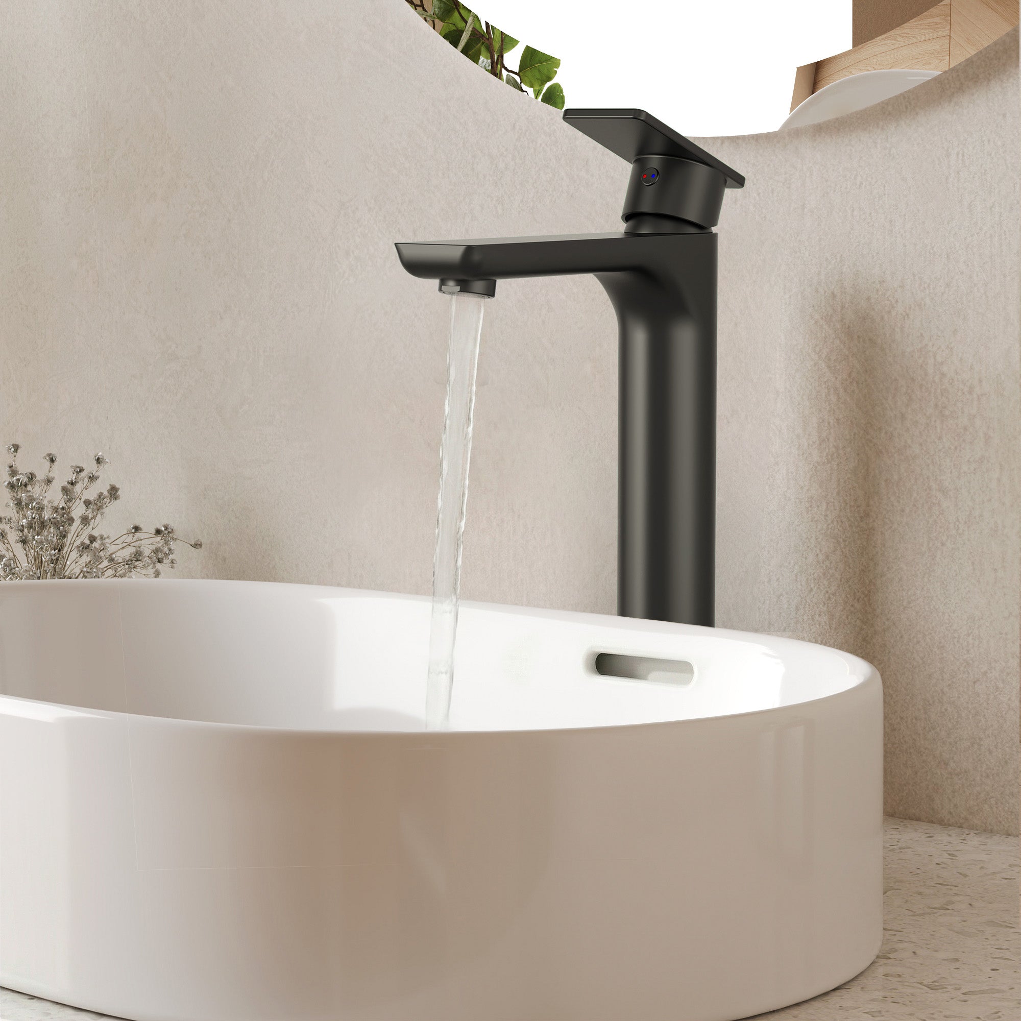 EVERSTEIN Single-Hole Bathroom Vessel Sink Faucet