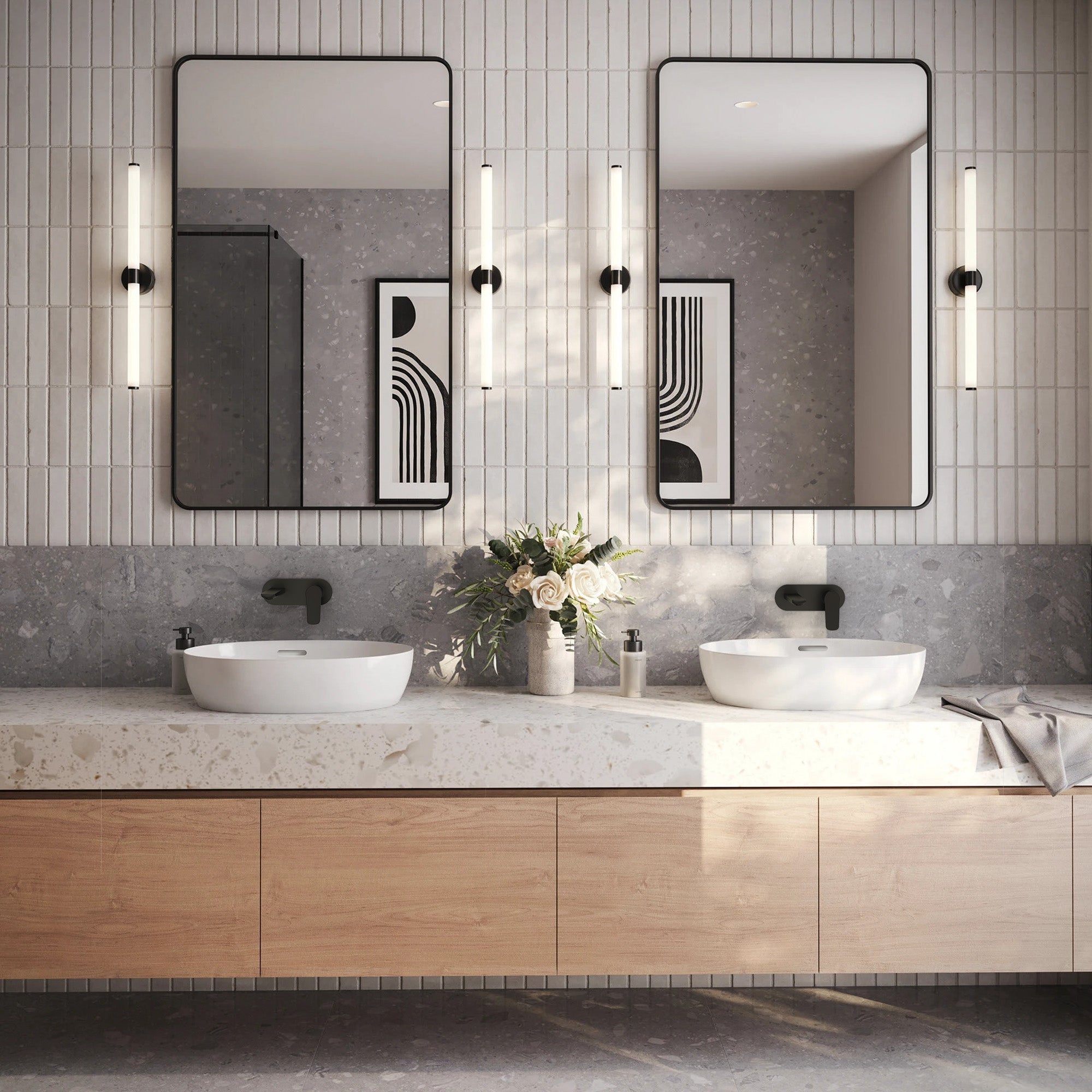 EVERSTEIN Wall Mounted Bathroom Sink Faucet