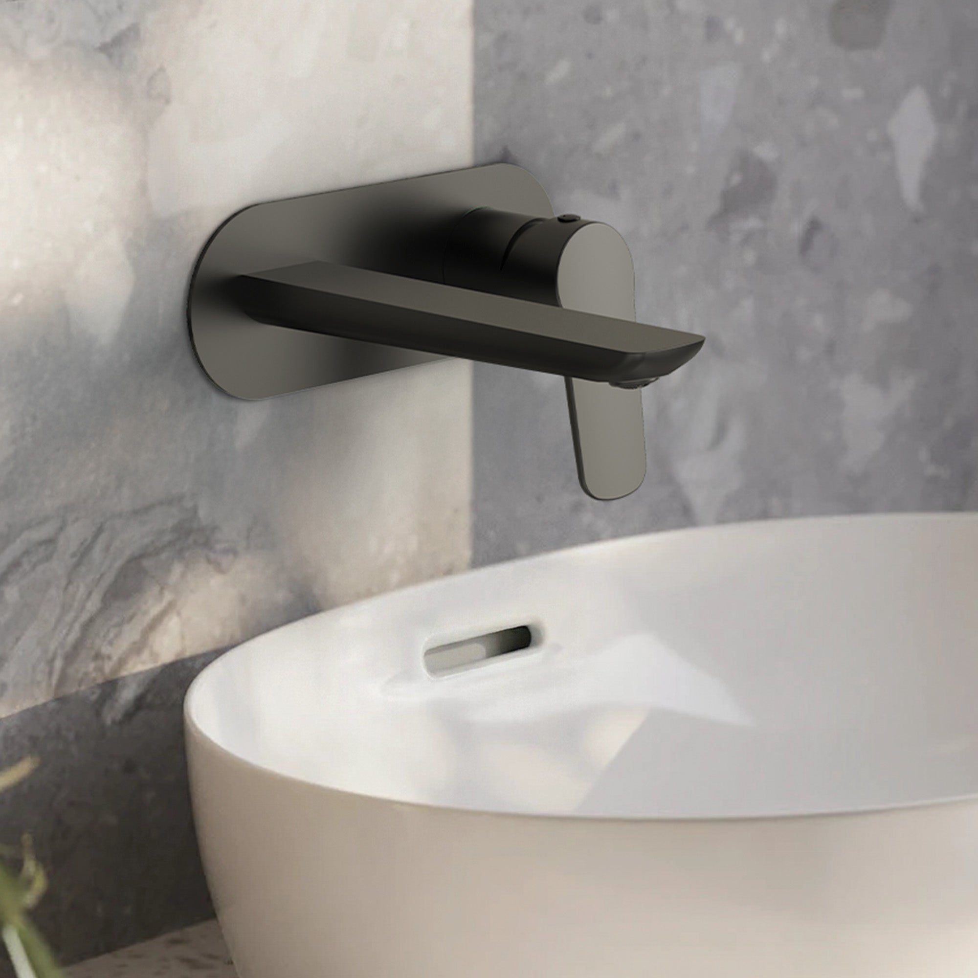 EVERSTEIN Wall Mounted Bathroom Sink Faucet