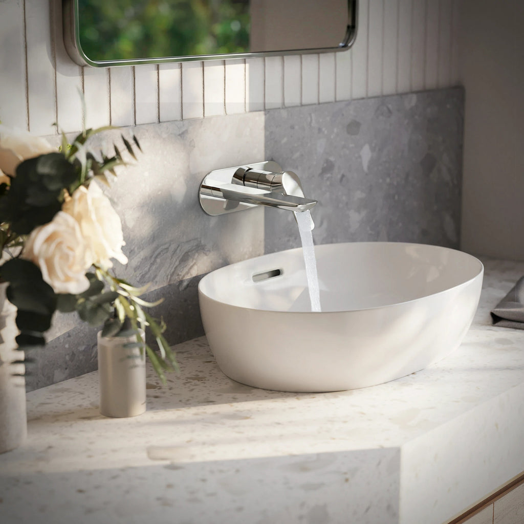 EVERSTEIN Wall Mounted Bathroom Sink Faucet
