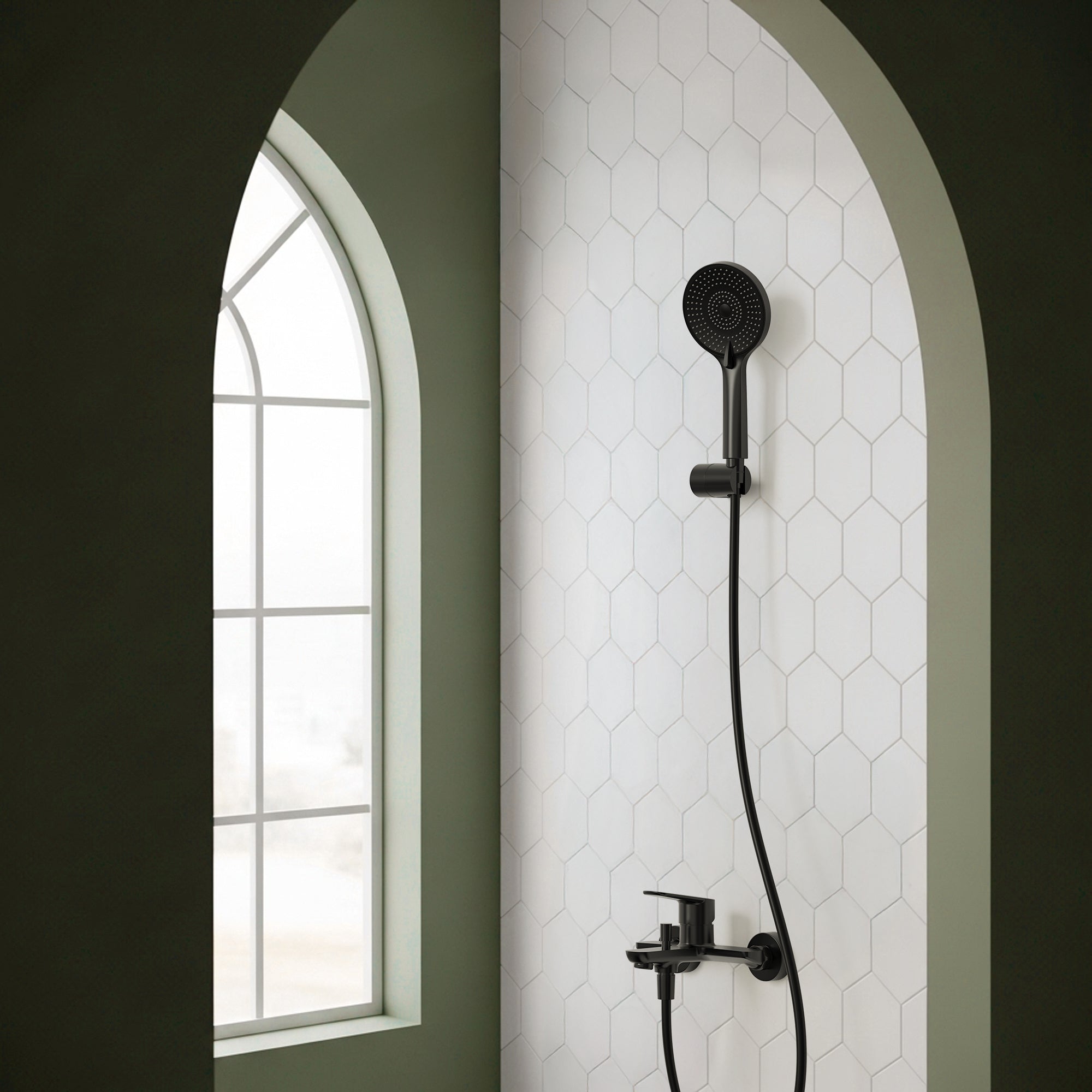 EVERSTEIN Bathtub Faucet with Hand Shower