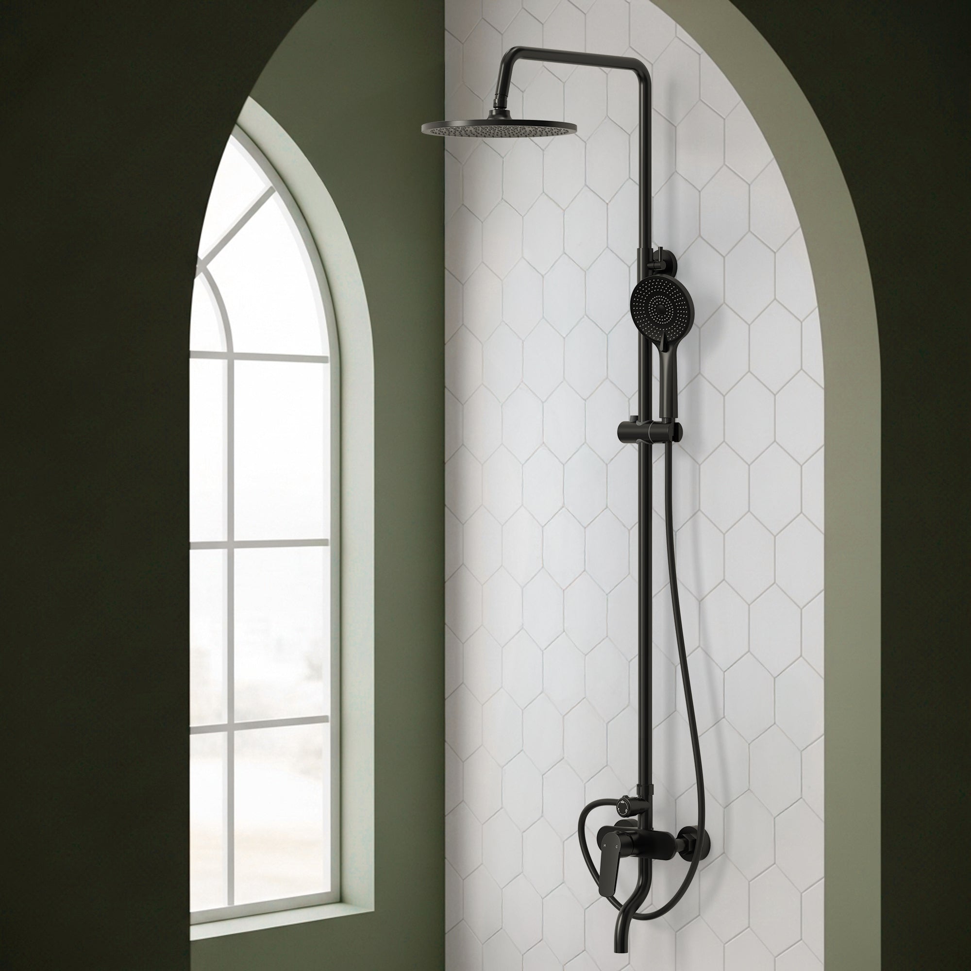 EVERSTEIN Exposed Shower System with Rain Shower