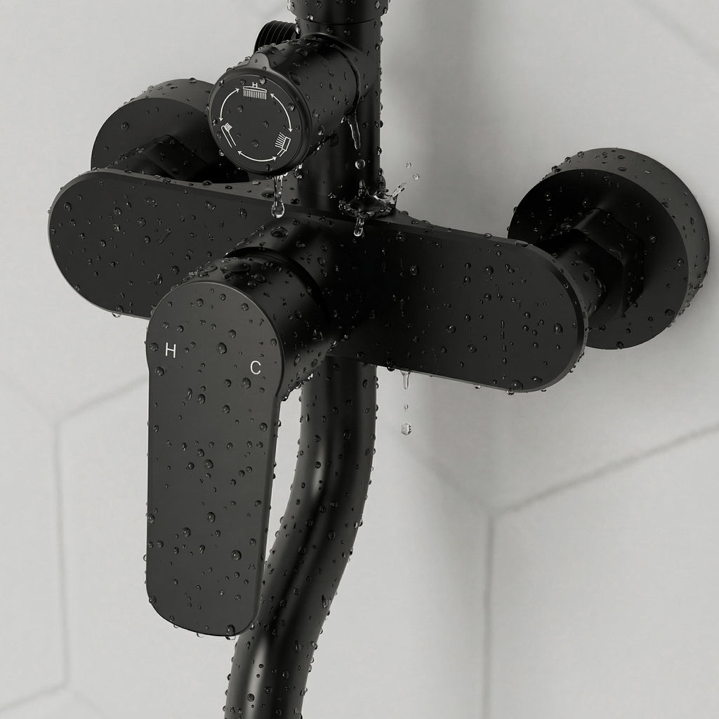 EVERSTEIN Exposed Shower System with Rain Shower