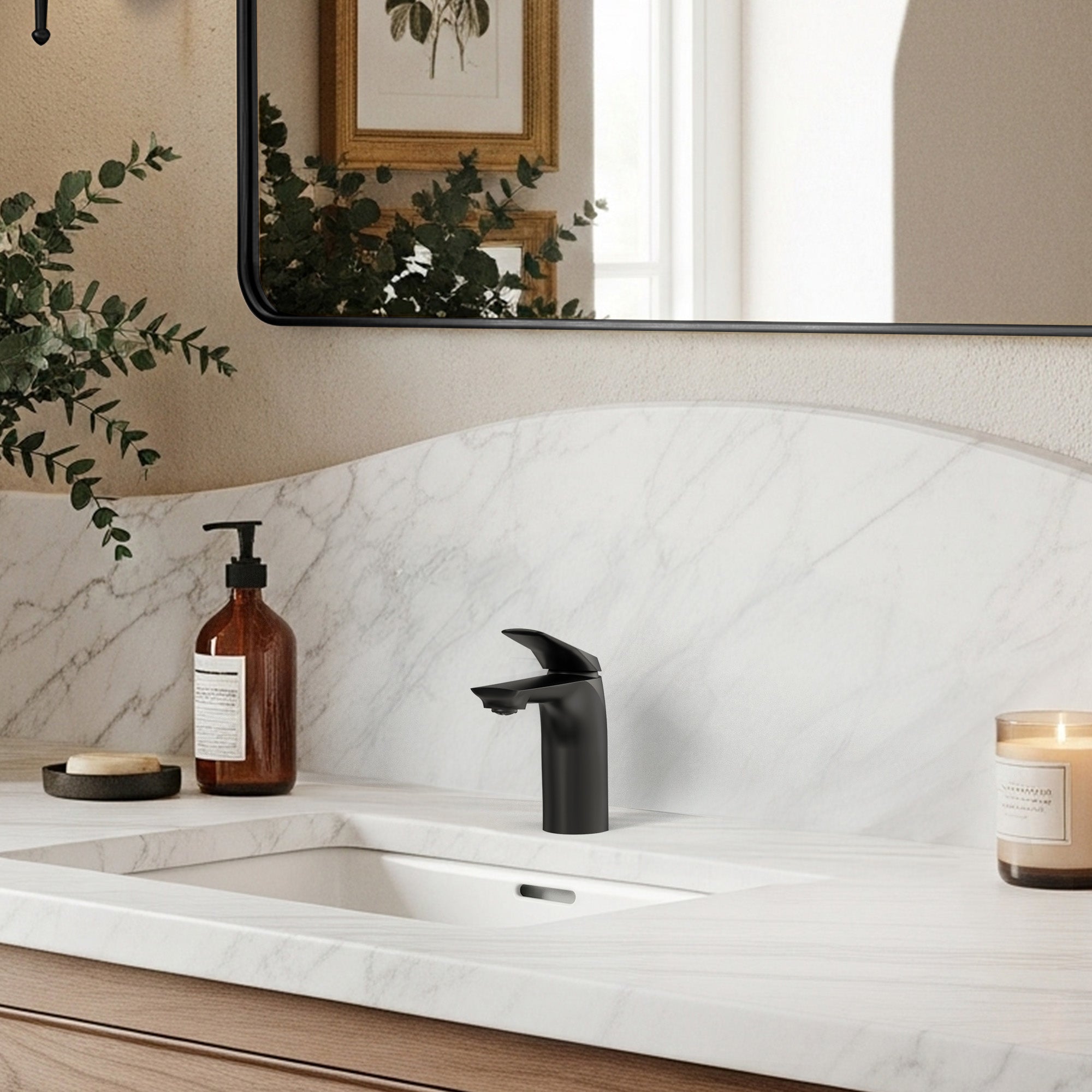 EVERSTEIN Bathroom Sink Faucet with Pop-Up Drain