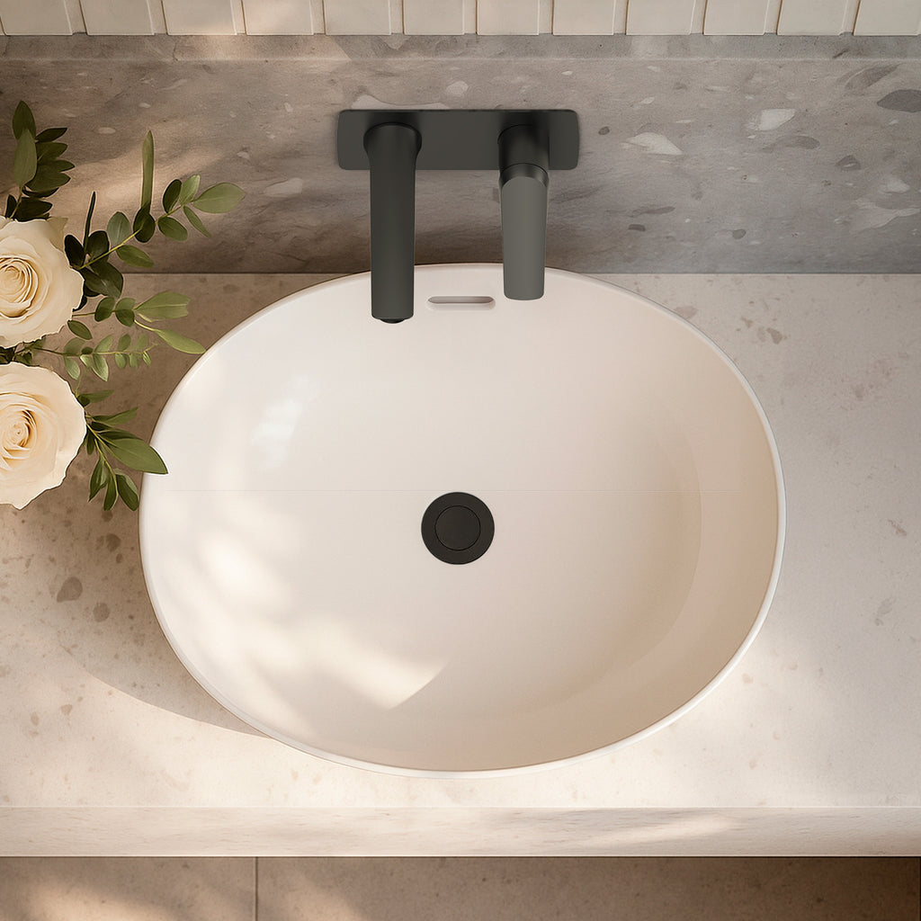 EVERSTEIN Wall Mounted Bathroom Sink Faucet with Single Handle