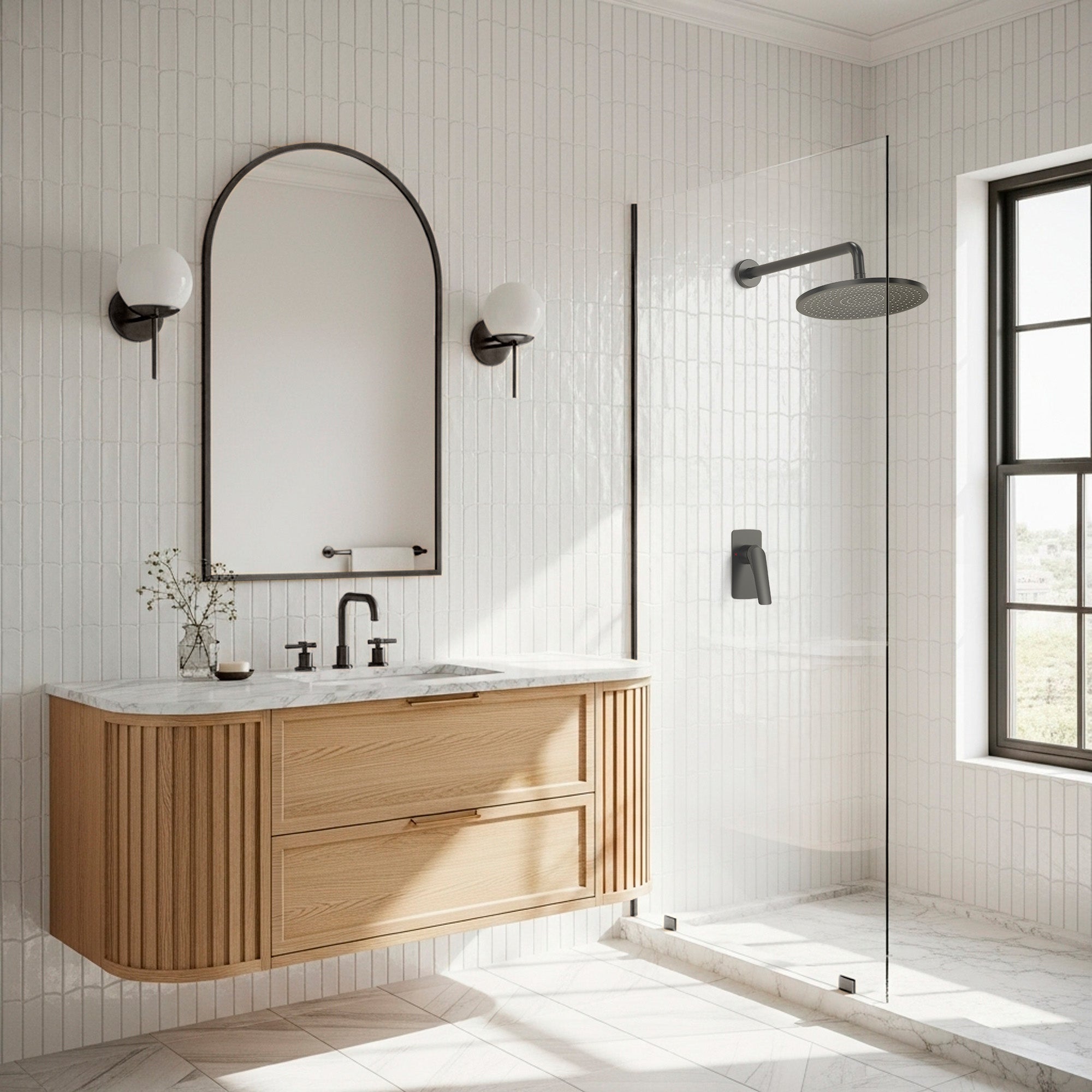 EVERSTEIN Concealed Shower System with Rain Shower
