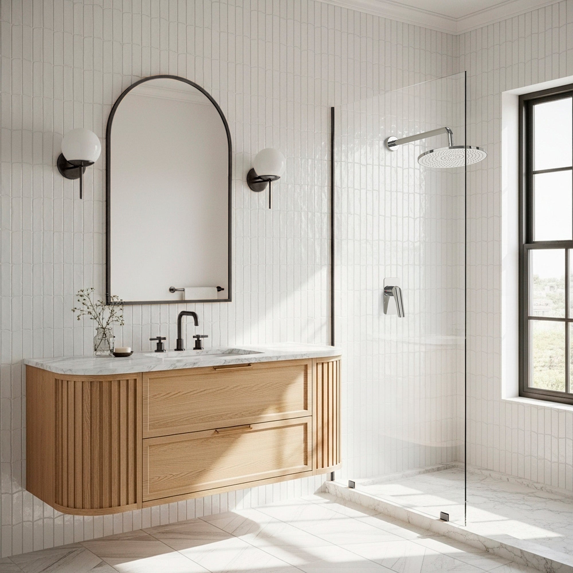 EVERSTEIN Concealed Shower System with Rain Shower