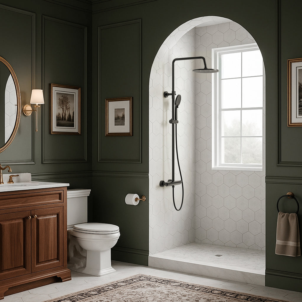 EVERSTEIN Thermostatic Shower System with Rain Shower and Hand Shower