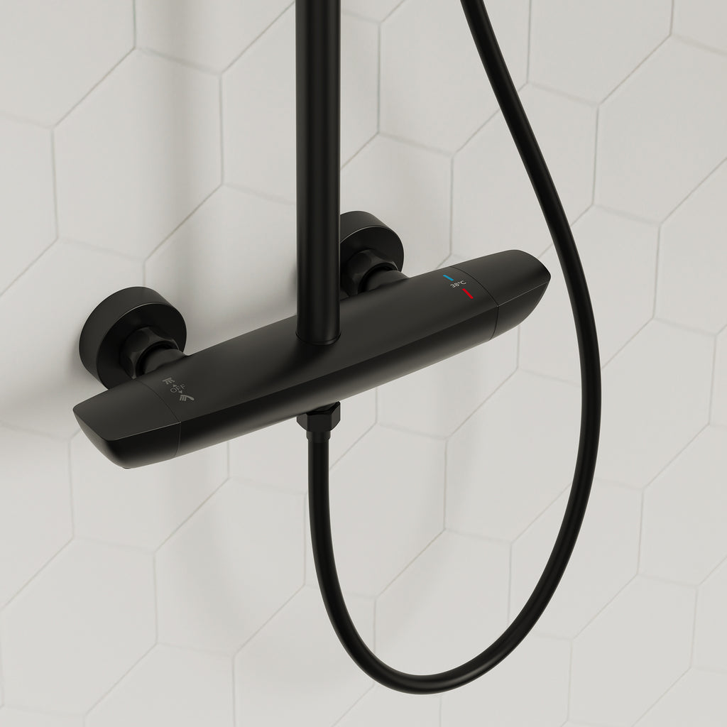 EVERSTEIN Thermostatic Shower System with Rain Shower and Hand Shower