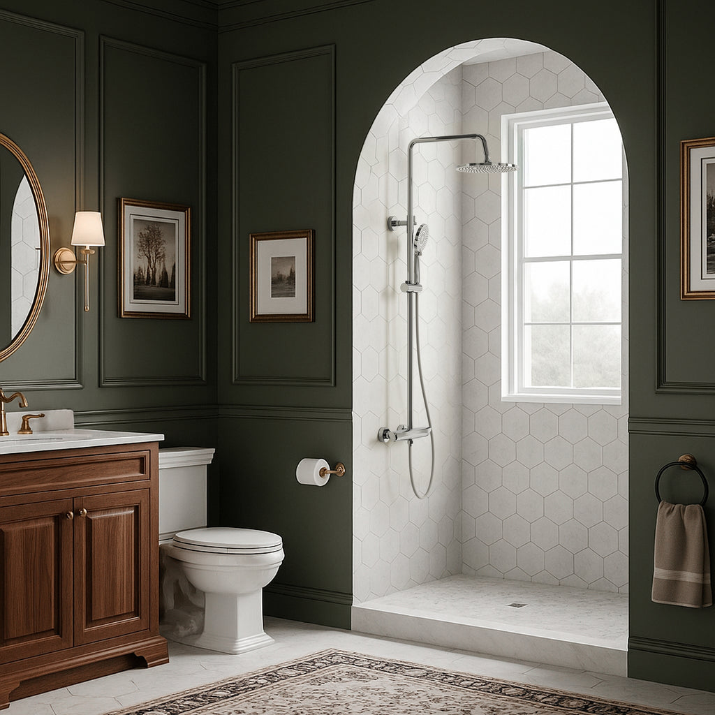 EVERSTEIN Thermostatic Shower System with Rain Shower and Hand Shower