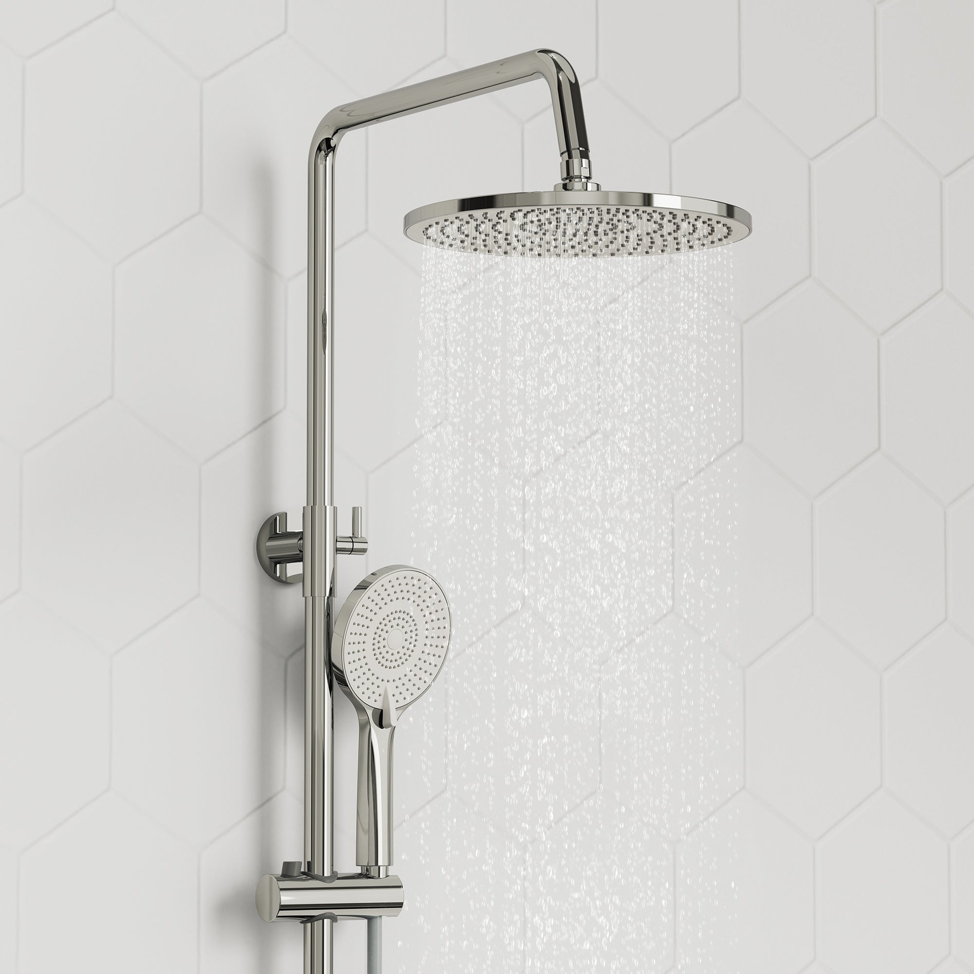 EVERSTEIN Thermostatic Shower System with Rain Shower and Hand Shower