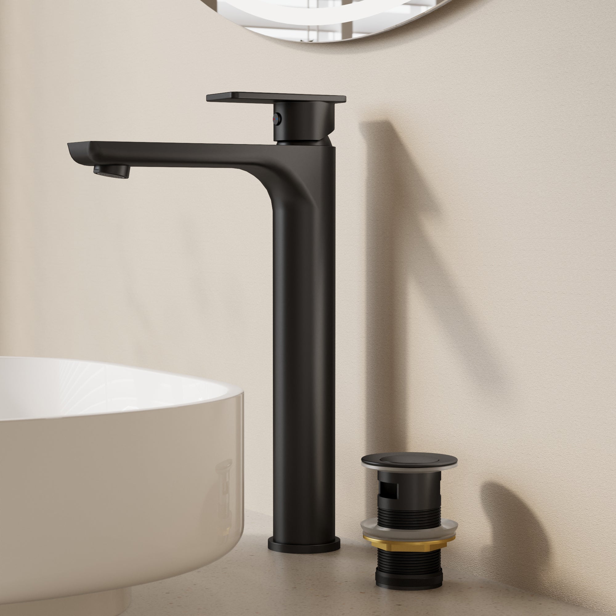 EVERSTEIN Single-Hole Bathroom Vessel Sink Faucet