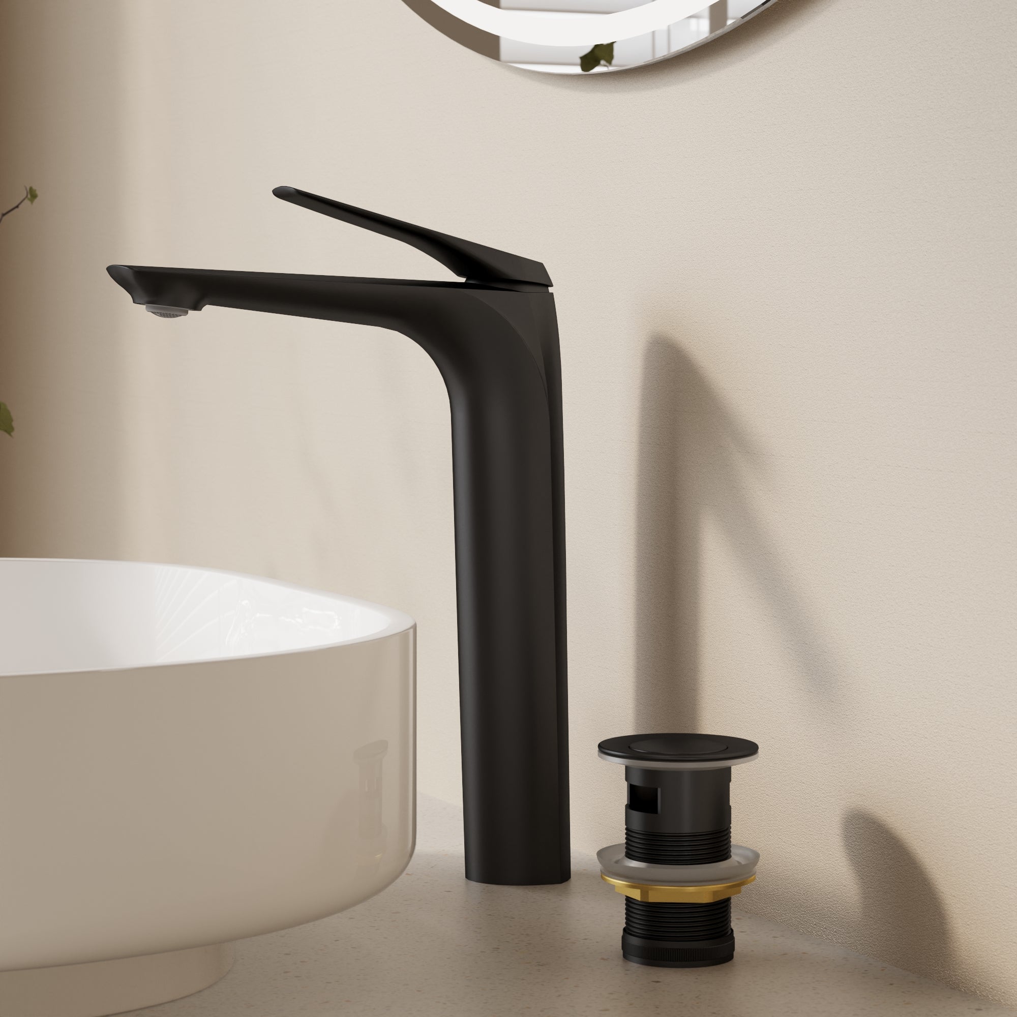 EVERSTEIN Tall Bathroom Faucet for Vessel Basin
