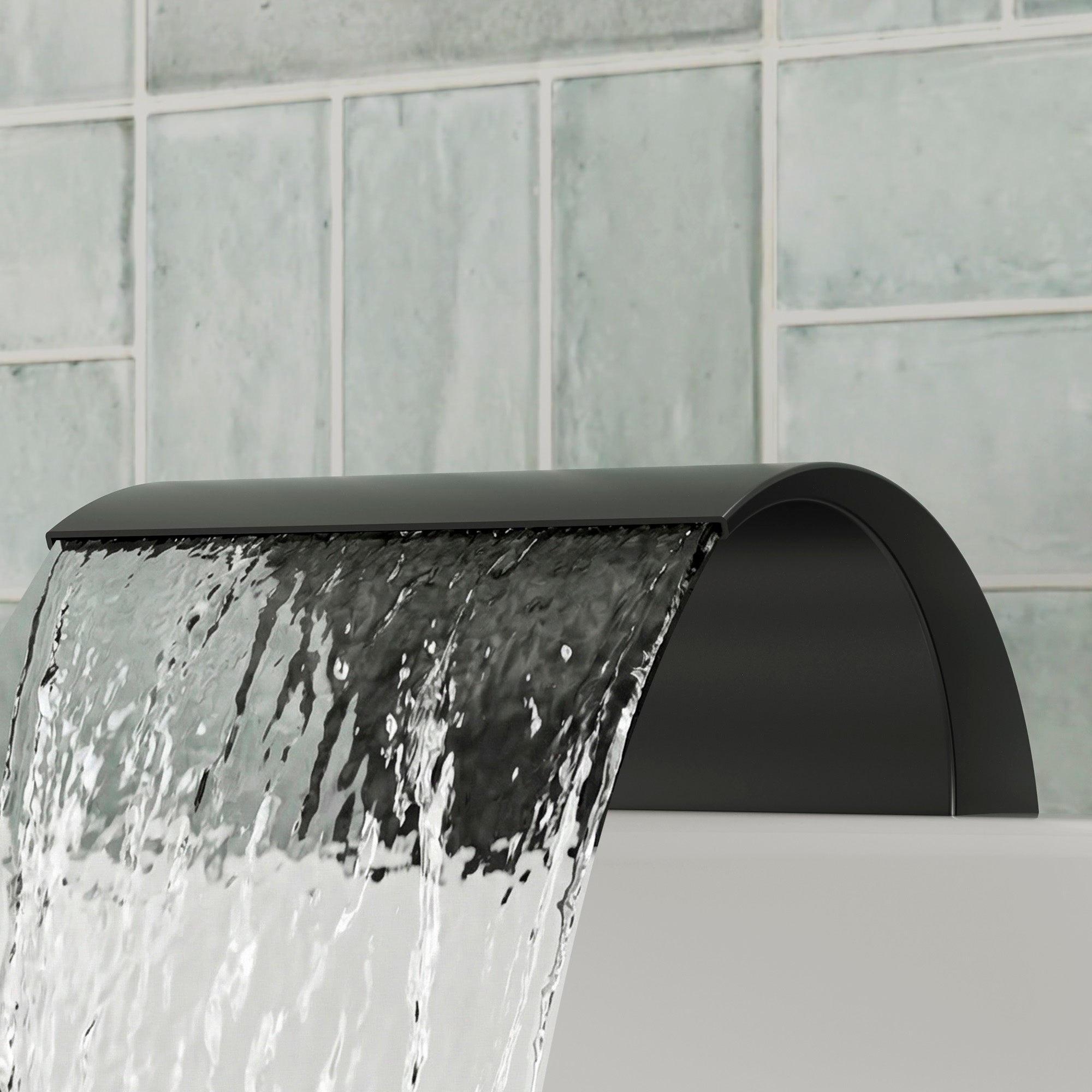 EVERSTEIN Waterfall Bathtub Faucet with Hand Shower