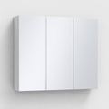 Silver Stainless Steel Bathroom Mirror Cabinet, 3 Glass Doors, 5 Shelves, Wall-Mounted Storage Cabinet 70x12x55 cm for Vanity Room