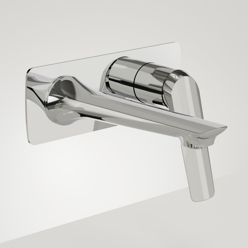EVERSTEIN Wall Mounted Bathroom Sink Faucet with Single Handle