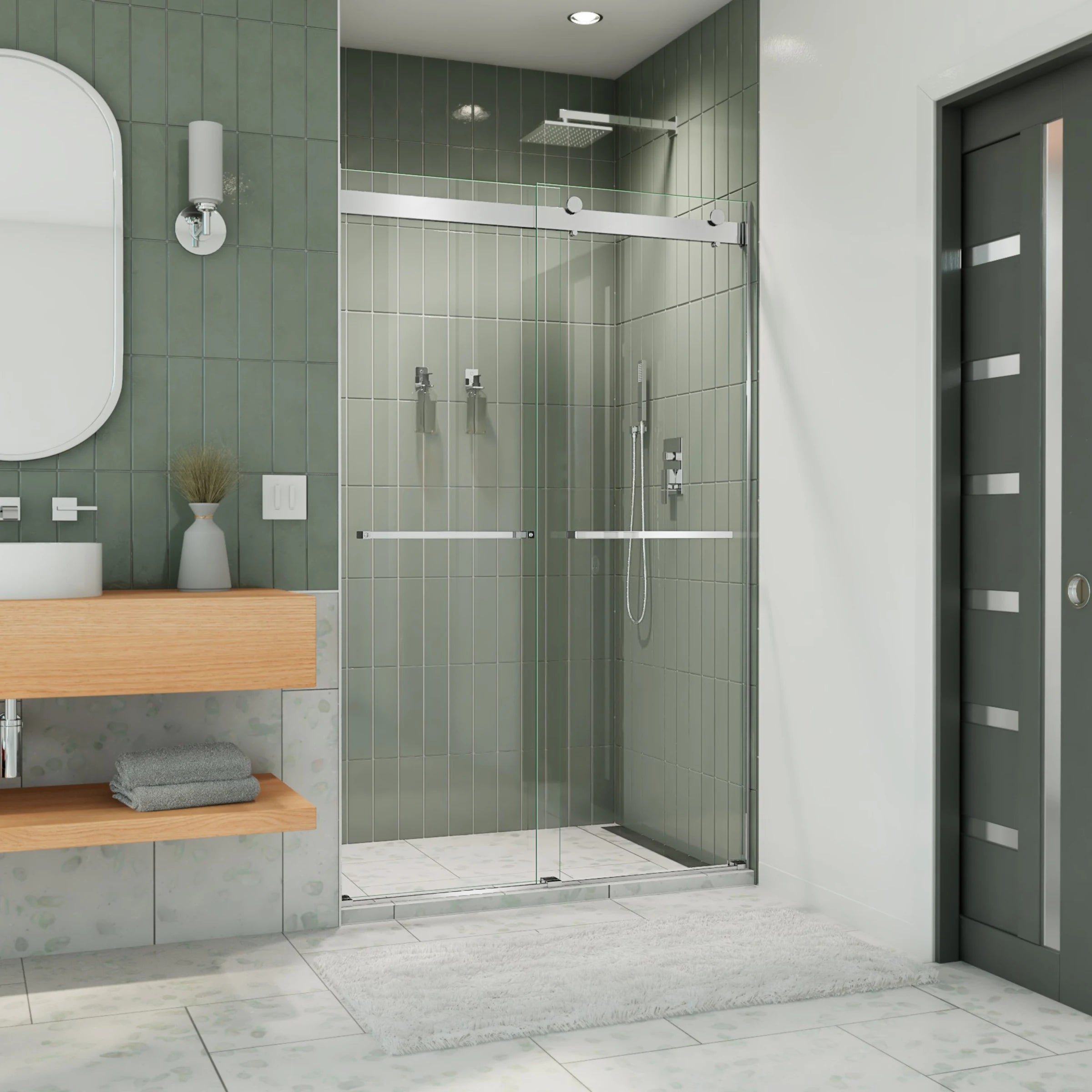 EVERSTEIN Bypass Double Sliding Shower Door