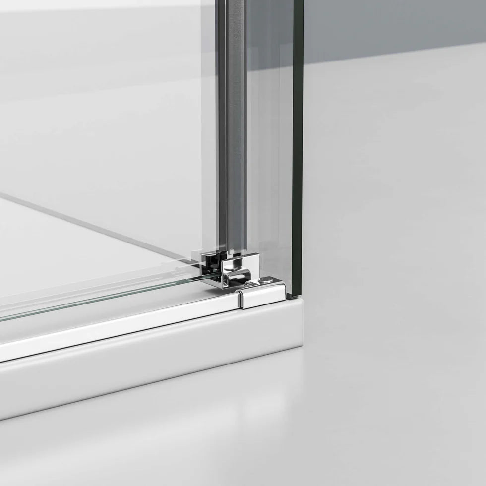 EVERSTEIN Bypass Double Sliding Shower Door with Return Panel